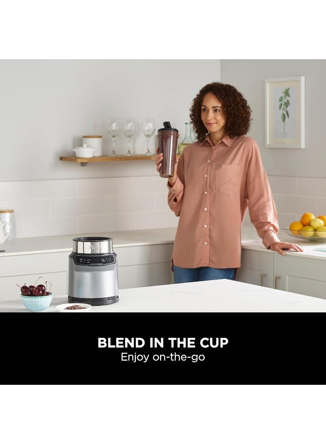 Ninja Blender With 2 Automatic Programs: Blend & Max Blend, Pulse Setting, 2x 700ml Cups With Spout Lids, Dishwasher Safe Parts, Smoothie Maker, Auto-iQ 700 ml 1000 W BN500ME Silver - Image 5