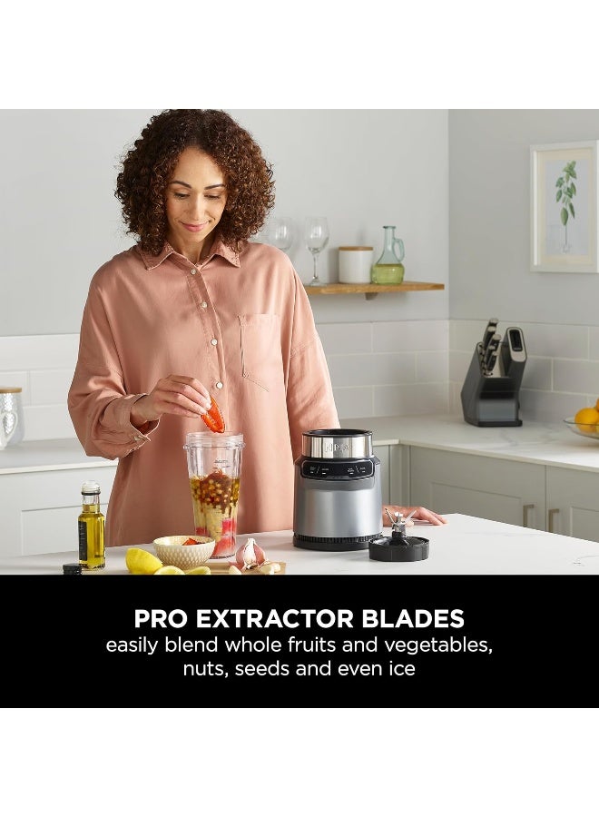 Ninja Blender With 2 Automatic Programs: Blend & Max Blend, Pulse Setting, 2x 700ml Cups With Spout Lids, Dishwasher Safe Parts, Smoothie Maker, Auto-iQ 700 ml 1000 W BN500ME Silver - Image 4