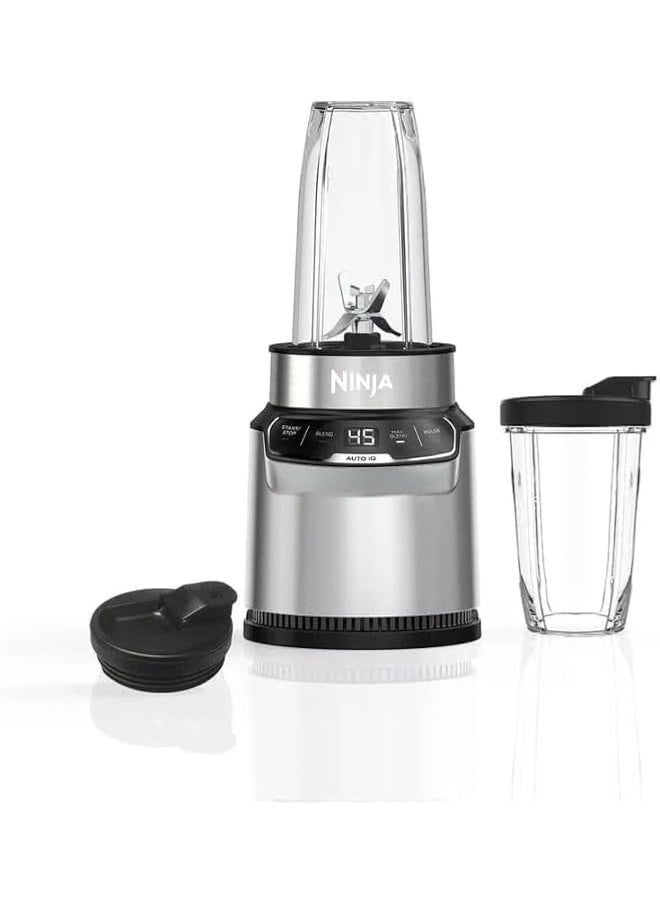 Ninja Blender With 2 Automatic Programs: Blend & Max Blend, Pulse Setting, 2x 700ml Cups With Spout Lids, Dishwasher Safe Parts, Smoothie Maker, Auto-iQ 700 ml 1000 W BN500ME Silver - Image 1