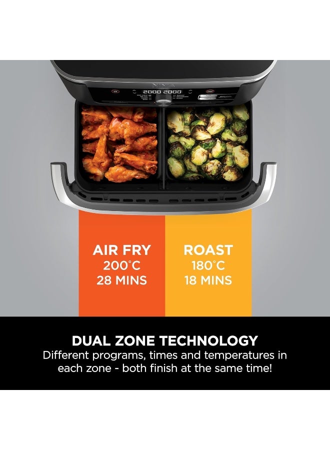 Ninja Foodi FlexDrawer Air Fryer, Dual Zone With Removable Divider, Large 10.4L Drawer, 7-In-1, Air-Fryer Uses No Oil, Air Fry, Roast, Bake, Max Crisp, Non-Stick Dishwasher Safe Parts 10.4 L 2470 W AF500ME Black - Image 5