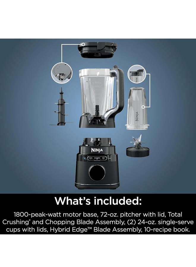 Ninja - Detect Duo Power Blender Pro + Single Serve 700 ml 1200 W TB301ME Black - Image 1