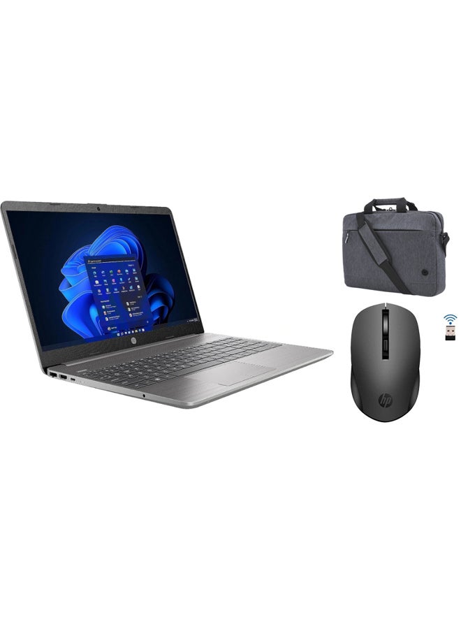 HP 250 G9 Business Laptop With 15.6 Inch FHD Display Intel Core i5-1235U Processor/16GB RAM/512GB SSD/Intel Iris Xe Graphics/Windows 11 With Laptop Bag Prelude Bag + HP Mouse English/Arabic Asteroid Silver  - Image 1