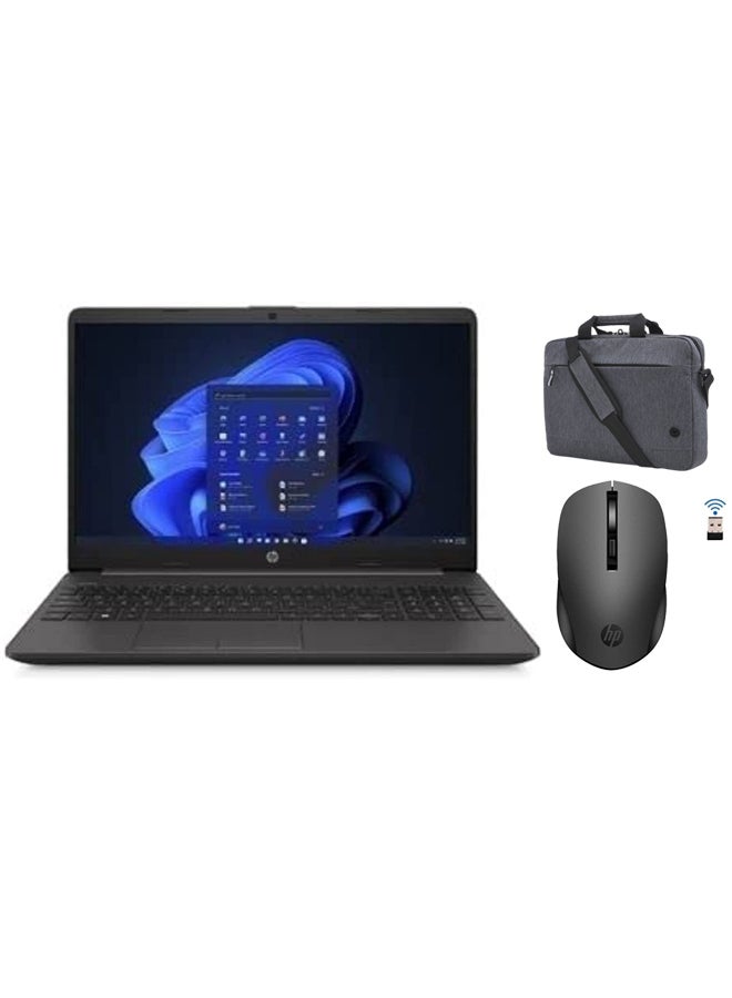 HP - 250 G9 Notebook With 15.6-Inch Display, Core i5-1235U Processor/8GB RAM/256GB SSD/Intel Iris XE Graphics/Windows 11 With Hp Prelude Bag + HP Mouse English Dark Grey - Image 1