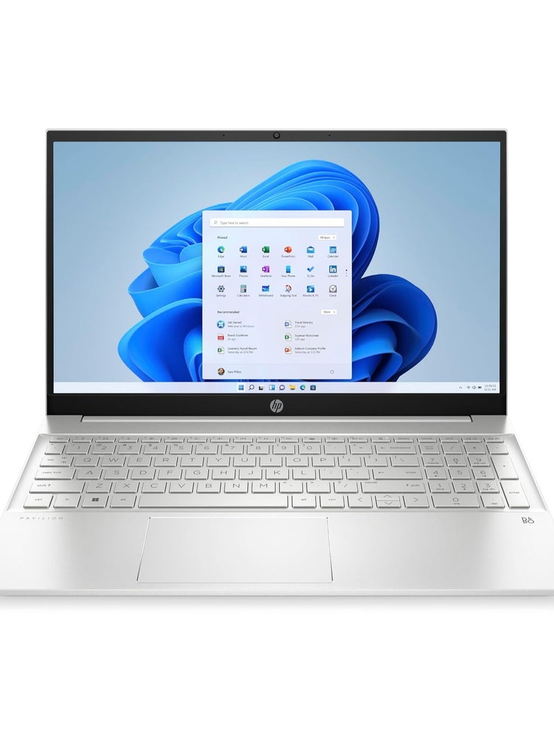 HP - 2024 Pavilion (Upgraded Version) Laptop 15.6 Inch FHD Touch Screen Display, Core i5 Processor/32GB RAM/1TB SSD/Intel Iris XE Graphics/Windows 11 English/Arabic silver - Image 1