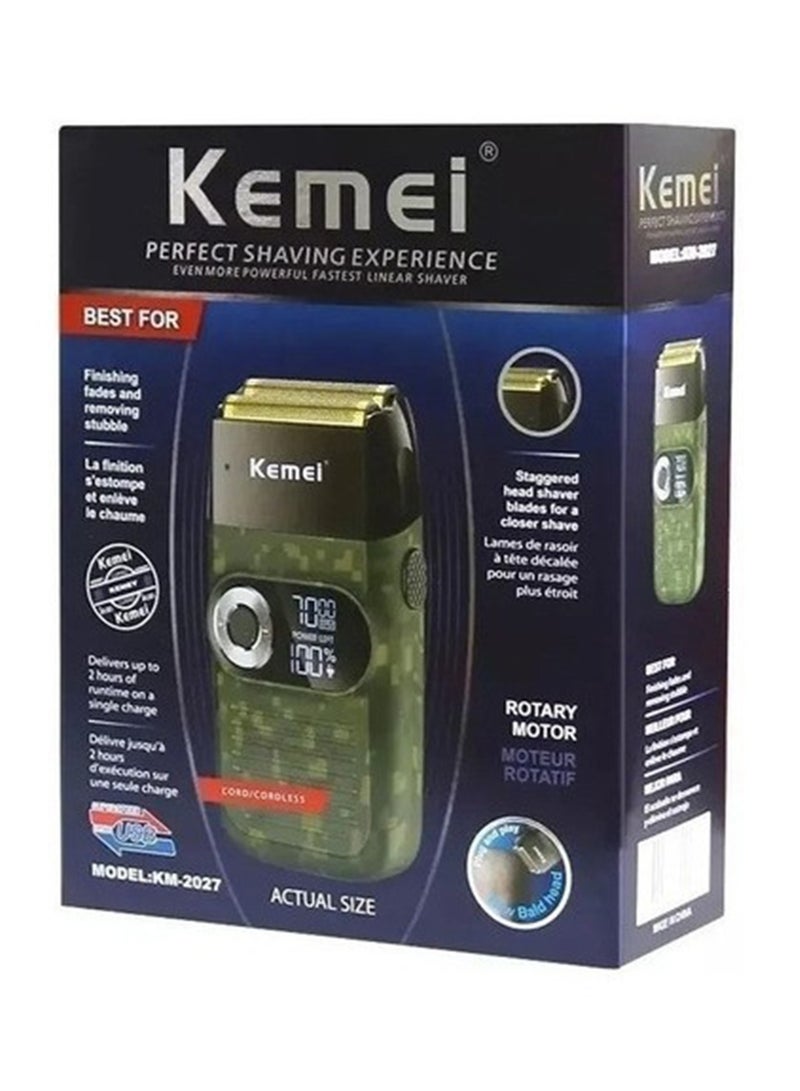 Kemei Military Electric Razor pro Electric Razor Electric Razor for Men Beard Trimmer Rechargeable Hair Clipper Dual Purpose with Traveling Bag  - Image 3