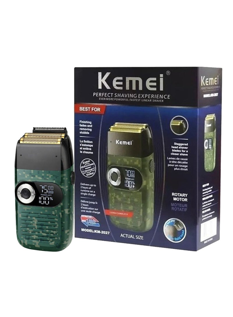 Kemei Military Electric Razor pro Electric Razor Electric Razor for Men Beard Trimmer Rechargeable Hair Clipper Dual Purpose with Traveling Bag  - Image 4