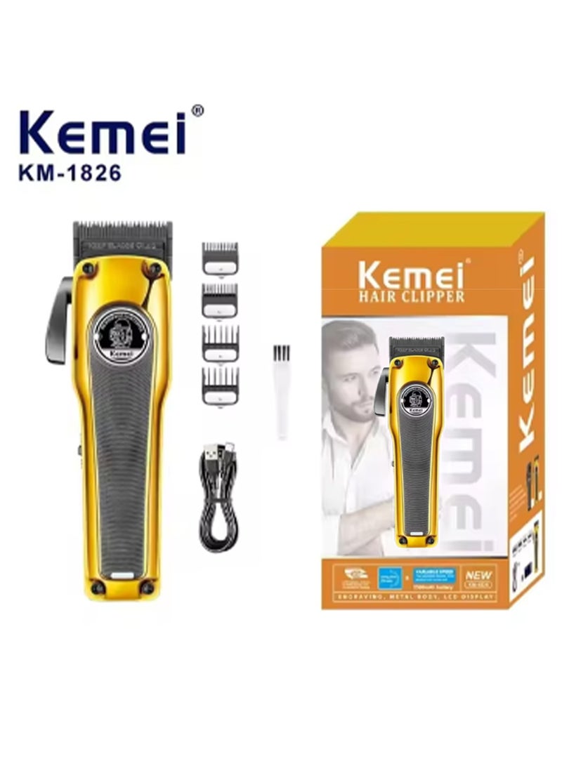 Kemei Men's electric razor metal and adjustable cordless hair clipper original men's haircut  - Image 1