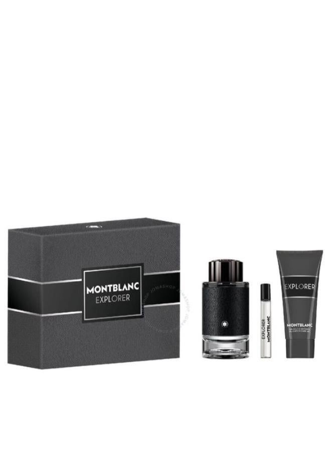 MONTBLANC Explorer Set For Men Eau De Parfum 100ml, Travel Size Eau De Parfum 7.5ml, and Shower Gel 100ml 207.5ml 