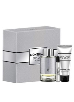 MONTBLANC Explorer Platinum Set EDP, Travel Size EDP, and Shower Gel 207.5ml 