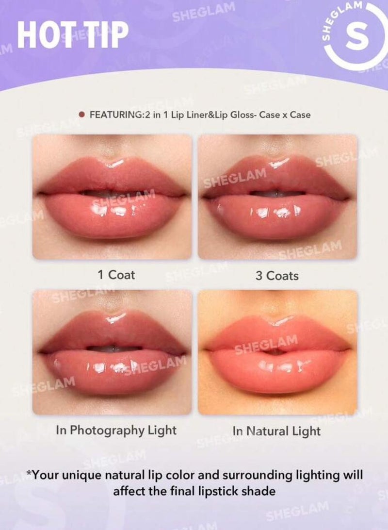 SHEGLAM - Lip Rules Liner & Gloss Pen-Case X Case Case x Case - Image 1
