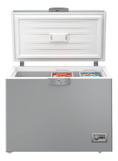Beko Chest Freezer 300 Liters - Fast Freeze - Freezer Guard - Door Lock - 110.5 cm Width 300 L 420 kW HSA32500SEG New Silver – ARC 1035  - Image 2