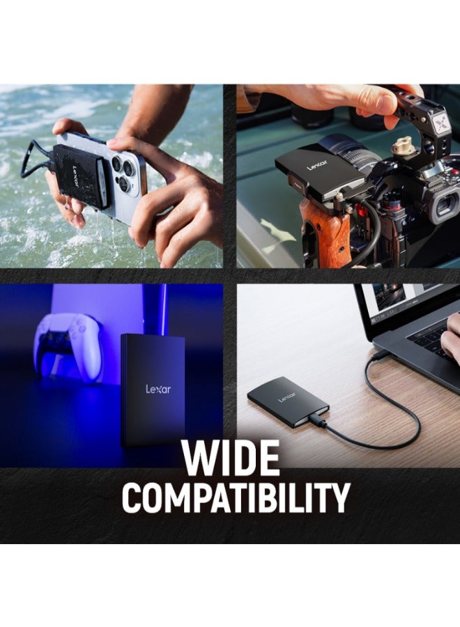 Lexar External Portable, USB3.2 Gen2*2, Upto 2000MB/s Read, Upto 2000MB/s Write IP66 Water & Dust Resistance, 3-meter Drop Resistance | SSD 1 TB  - Image 4