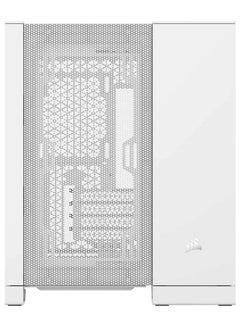 CORSAIR 2500D AIRFLOW Small-Tower mATX Dual Chamber PC Case – Tempered Glass – Reverse Connection Motherboard Compatible – White  - Image 2