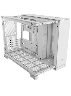 CORSAIR 2500D AIRFLOW Small-Tower mATX Dual Chamber PC Case – Tempered Glass – Reverse Connection Motherboard Compatible – White  - Image 3