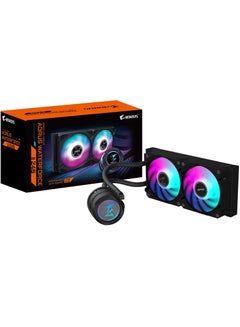 GIGABYTE AORUS Waterforce II 240 Liquid CPU Cooler, 240mm Radiator with 2X 120mm Low Noise ARGB Fans, Compatible with Intel LGA1700 & AMD AM5  - Image 1
