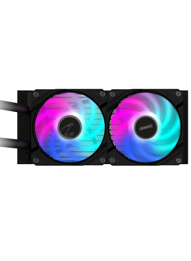 GIGABYTE AORUS Waterforce II 240 Liquid CPU Cooler, 240mm Radiator with 2X 120mm Low Noise ARGB Fans, Compatible with Intel LGA1700 & AMD AM5  - Image 4