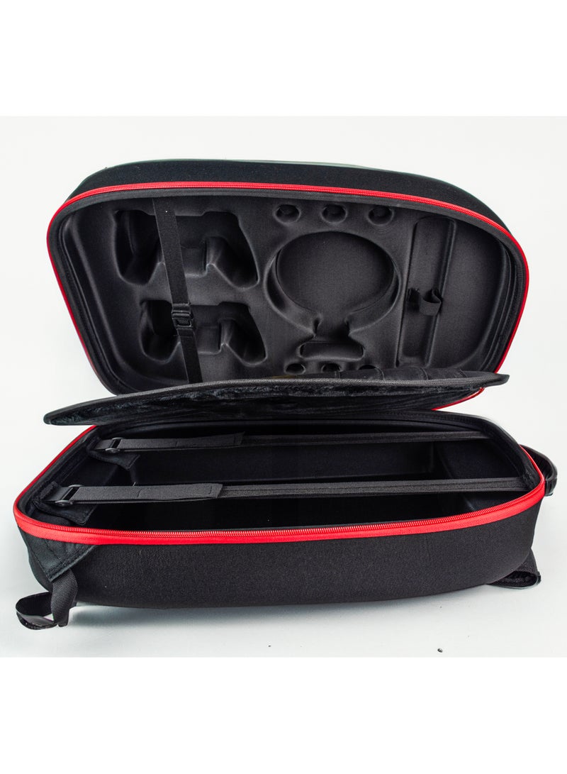 Log Electronics PS5 Carrying BackPack, ShockProof, DustProof Bag - Black / Red - Image 3