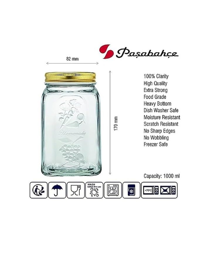 باساباتشي Pasabahce Homemade Jar (1000ml) -Turkey Made  - Image 2