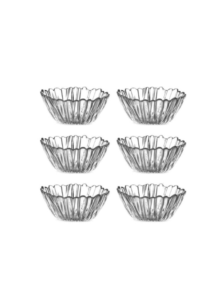 Pasabahce Pasabahce Aurora Glass Deep Bowl Set of 6 Pcs-(14cm *250ml) Turkey Made - Image 1