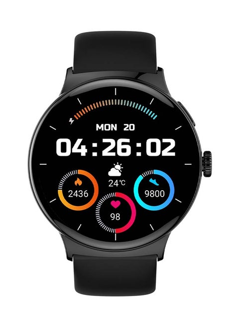 270 mAh Smartwatch N9 1.43" AMOLED AOD Display IP68 Waterproof, 100+ Sports Mode Health Monitor Bluetooth Calling Quick Reply Dark Chrome