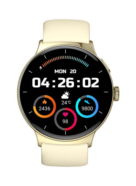 270 mAh Smartwatch N9 1.43" AMOLED AOD Display IP68 Waterproof, 100+ Sports Mode Health Monitor Bluetooth Calling Quick Reply Champagne Gold