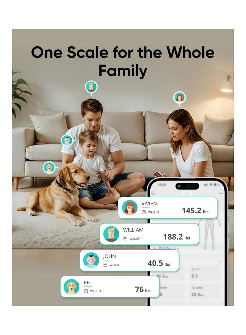 eufy - eufy Digital Bathroom Scales for Body Weight with Large TFT Screen, All-in-One Display for Offline Use, Bluetooth, 16 Metrics, BMI, Multi-Modes, High Accuracy, Smart Scale C20 - Image 1