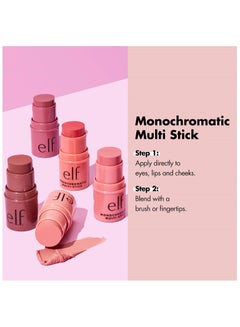 e.l.f. Monochromatic Multi Stick Eyes Lips Cheeks, Dazzling Peony,0.155 Ounce 81346, 4.4 g (Pack of 1) Multicolour  - Image 4