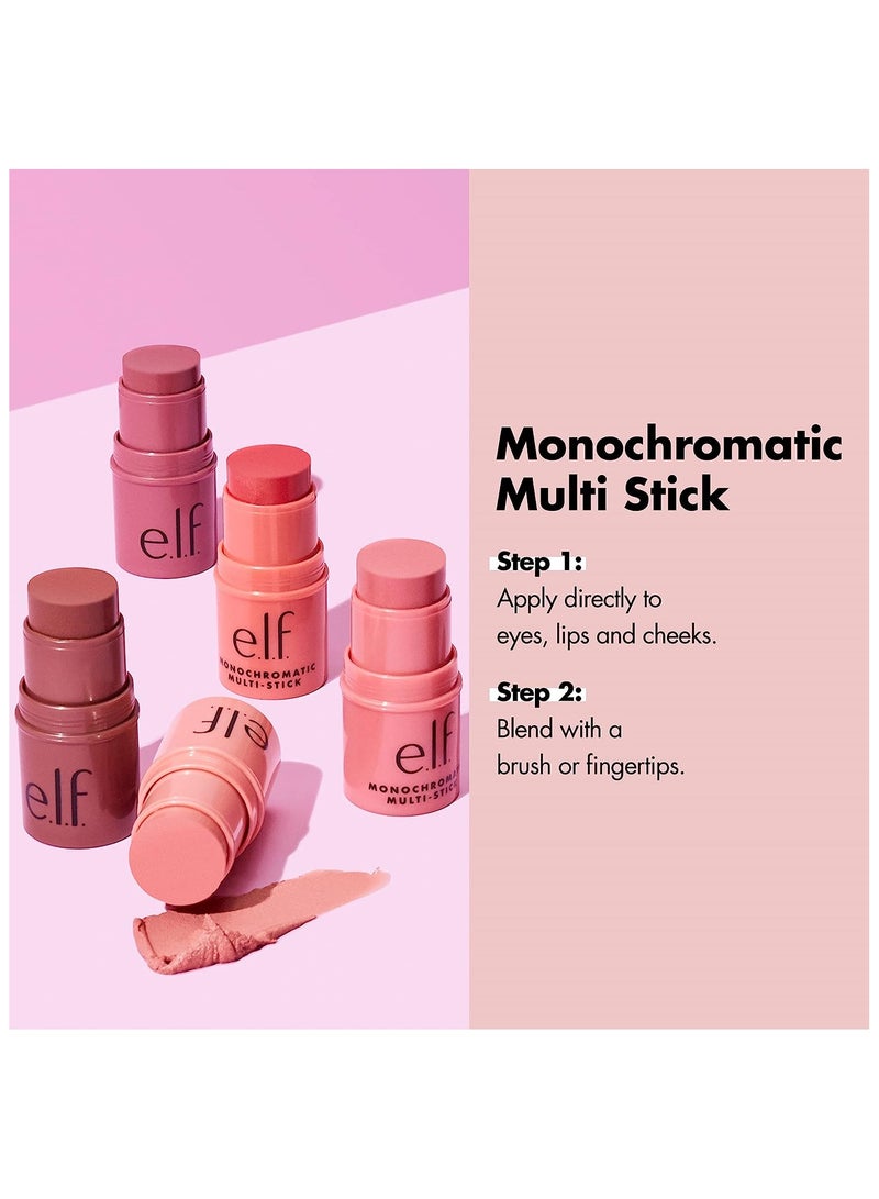 e.l.f. Monochromatic Multi Stick Eyes Lips Cheeks, Dazzling Peony,0.155 Ounce 81346, 4.4 g (Pack of 1) Multicolour  - Image 4