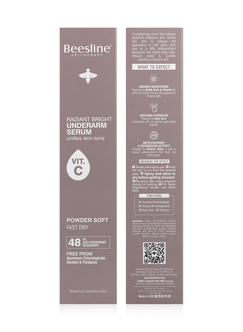 Beesline - Radiant Bright Underarm Serum - Power Soft - 150ml - Image 1