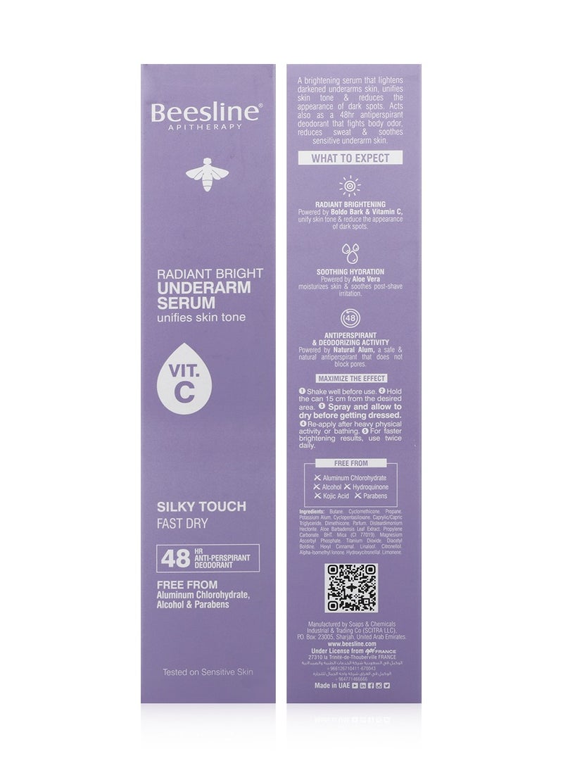 Beesline Radiant Bright Underarm Silky Touch Serum 150ml  - Image 4