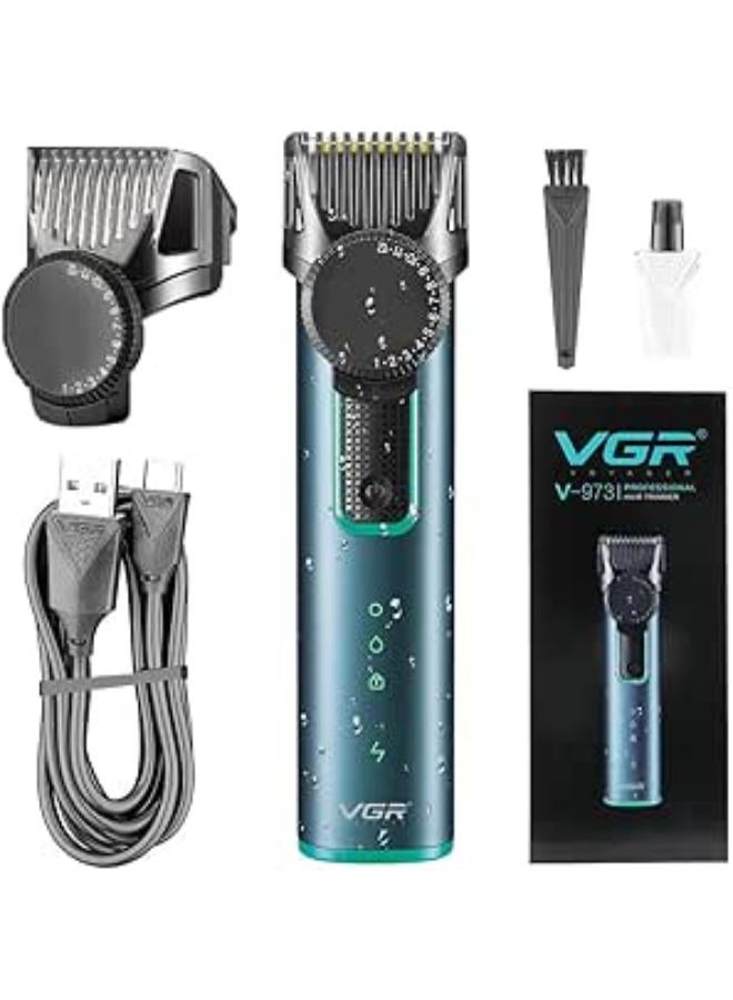 VGR V-973 Professional Hair Clipper Personal Care Barber Trimmer For Men Strong Motivation Fast Charging Guide Combs USB  V-973