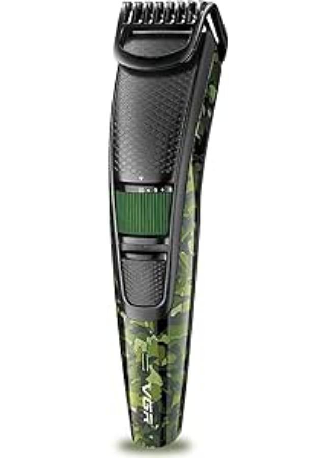 ماكينة قص الشعر الاحترافية القابلة لإعادة الشحن V-053 Camouflage تعمل لمدة 90 دقيقة للرجال (متعددة الألوان)