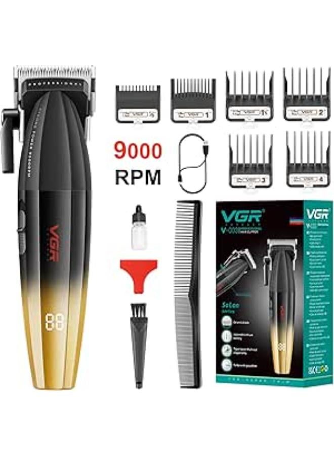 VGR - V-003 Fresh Fade Hair Clipper, Professional Hair Trimmer, Cord/Cordless Rechargeable Hair Cutting Tools with LED Display - Image 1