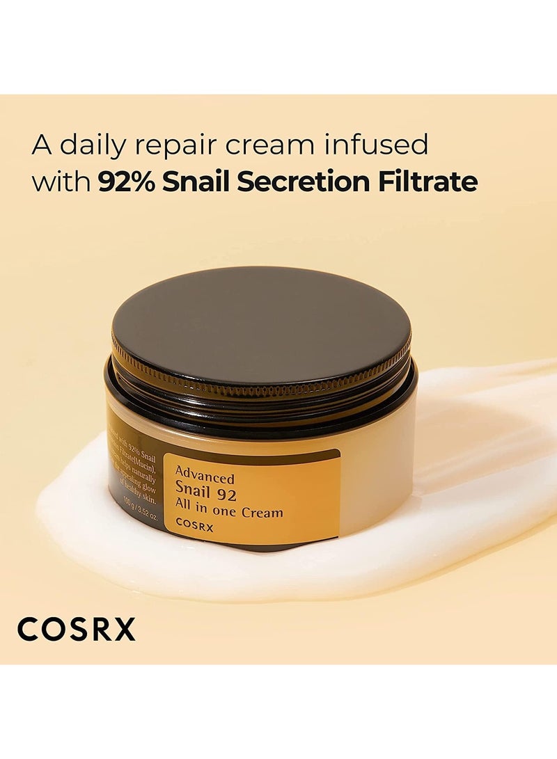Cosrx - Advanced Snail 92 All-In-One Cream Moisturizer Enriched With 92% Of Snail Mucin 100grams - Image 1