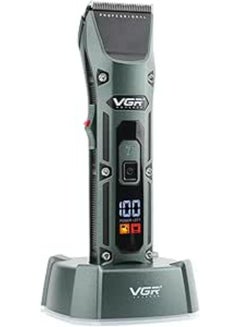 V-696 Professional Corded & Cordless Hair Clipper with Charging Base Runtime: 300 minutes (Green)
