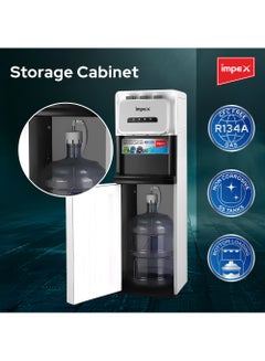 Impex Bottom Loading Water Dispenser,3 Temperature Settings-Hot, Cold & Room Water, Floor Standing Water Cooler, Indication Light, WD 3906BLW White  - Image 3