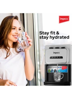 Impex Bottom Loading Water Dispenser,3 Temperature Settings-Hot, Cold & Room Water, Floor Standing Water Cooler, Indication Light, WD 3906BLW White  - Image 4
