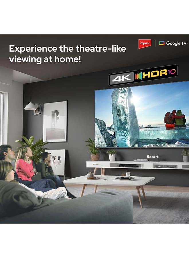 إمبكس تلفزيون ذكي QLED بدقة فائقة 4K مقاس 85 بوصة من Google، تصميم بدون إطار، صوت دولبي، جهاز تحكم صوتي، يدعم Wi-Fi، بلوتوث، بصري، HDMI ARC مع eARC وUSB - Image 4