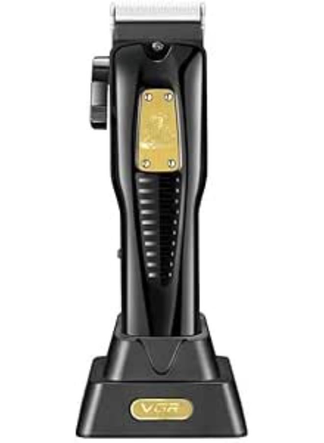 VGR V-651 Digital Display Professional Cordless Hair Clippers Electric Hair Cutter Machine Wireless Hair Grooming Trimmers Set Dock Stand Dual Motor Taper Lever Li-ion Battery 2500mAh 200 mins Runtime