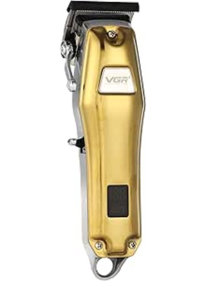 في جي آر ماكينة قص الشعر V-655 الاحترافية القابلة لإعادة الشحن للعناية الشخصية الكهربائية ماكينة قص الشعر USB شاشة LED قابلة للغسل ماكينة حلاقة V655