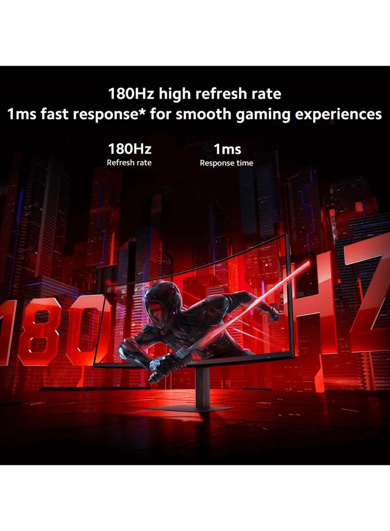 Xiaomi Redmi 34 Inch Curved Gaming Monitor G34WQ 180Hz High Refresh Rate 3440 x 1440 Low Blue Light Black - Image 4