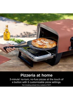Ninja Woodfire Electric Outdoor Oven, 8-in-1 Pizza Oven, High-Heat Roaster & BBQ Smoker with Roast Rack, Pro-Heat Tray, Pizza Stone, Wood Pellets & Scoop, Electric, 6 Pizza Settings 6 kg 2400 W OO101ME Silver  - Image 3
