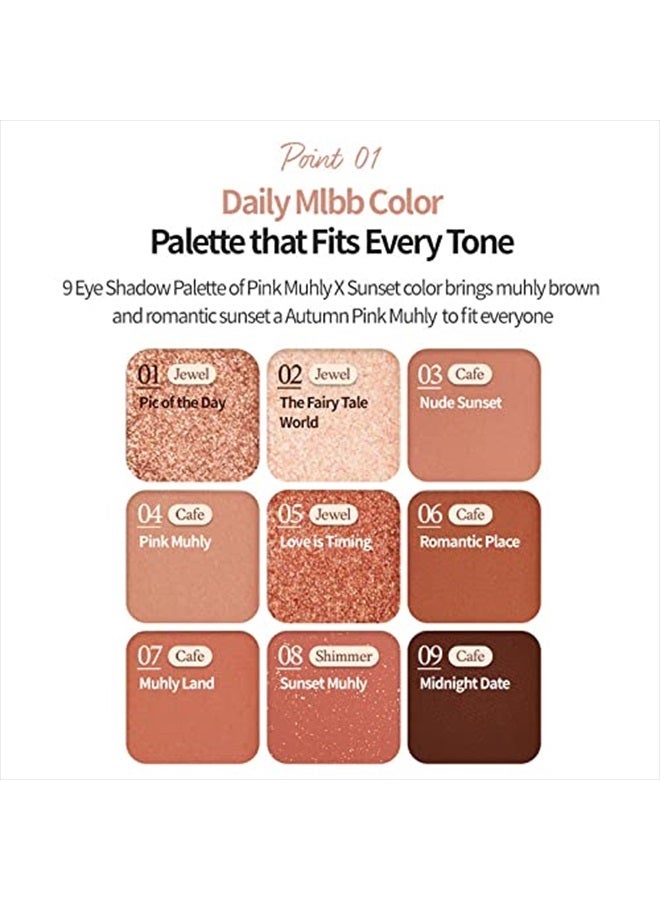 ايتود هاوس مجموعة ظلال العيون HOUSE Play Color Eyes #Pink Muhly Romance | ظلال عيون مكونة من 9 ألوان بألوان الخريف الدافئة والناعمة | مكياج العيون | الجمال الكوري  - Image 3