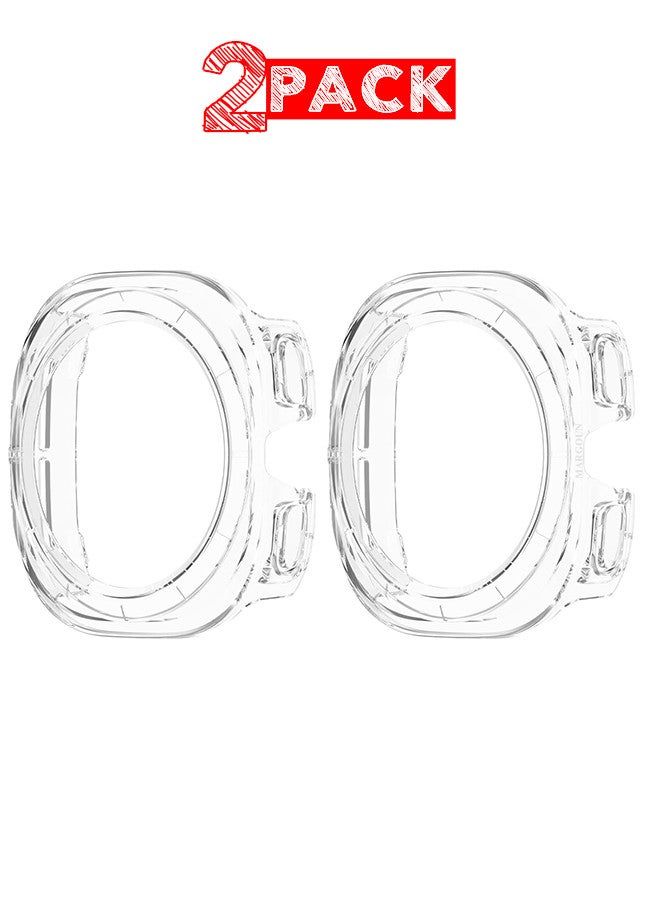 MARGOUN (for Samsung Galaxy Watch 7 Ultra) 2 Pack Case Hard PC Bumper Set Frame protection around The perimeter, not covering The screen Clear - Image 1