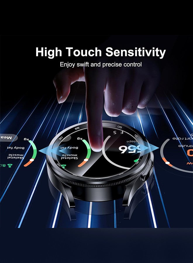 MARGOUN (for Samsung Galaxy Watch 6 Classic 43mm) 2 Pack Screen Protector Tempered Glass Anti-Scratch 9H Ultra-thin Screen Protector Protective Film Cover Accessories Clear  - Image 4