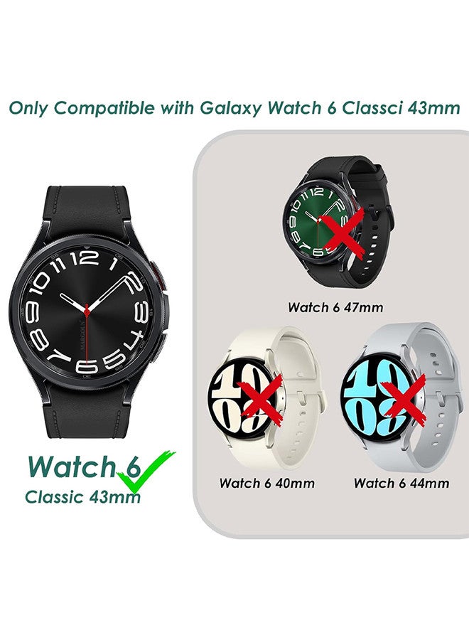 MARGOUN (for Samsung Galaxy Watch 6 Classic 43mm) 2 Pack Screen Protector Tempered Glass Anti-Scratch 9H Ultra-thin Screen Protector Protective Film Cover Accessories Clear  - Image 2