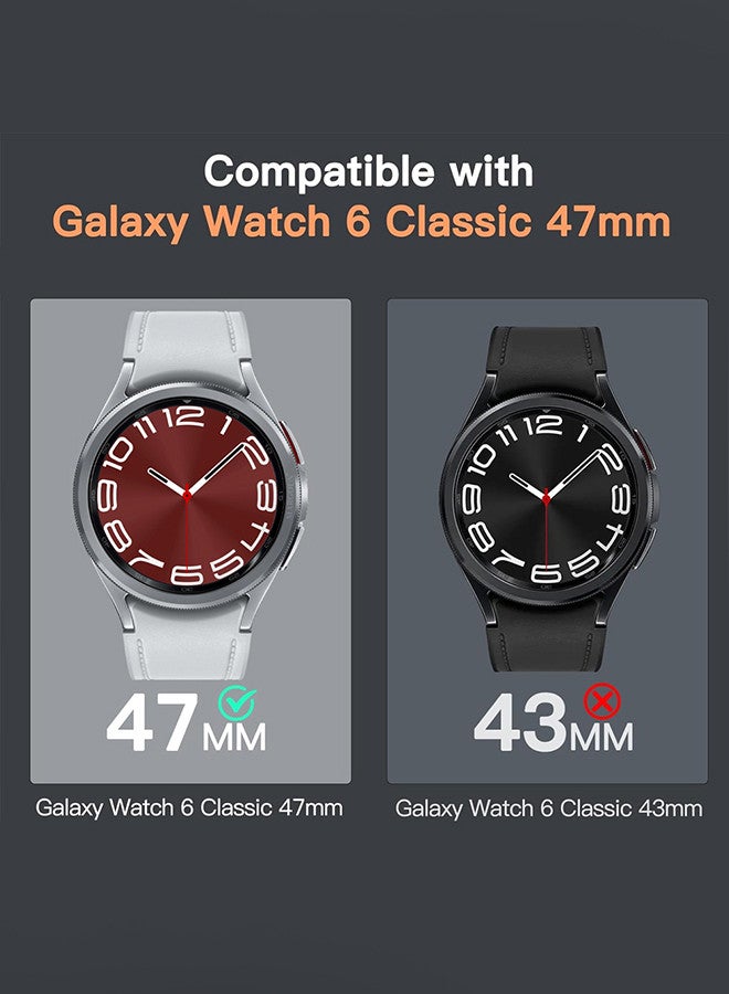 MARGOUN (for Samsung Galaxy Watch 6 Classic 47mm) 3 Pack Screen Protector Tempered Glass Anti-Scratch 9H Ultra-thin Screen Protector Protective Film Cover Accessories Clear  - Image 2