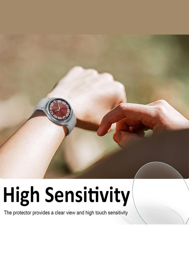 MARGOUN (for Samsung Galaxy Watch 6 Classic 47mm) 3 Pack Screen Protector Tempered Glass Anti-Scratch 9H Ultra-thin Screen Protector Protective Film Cover Accessories Clear  - Image 5