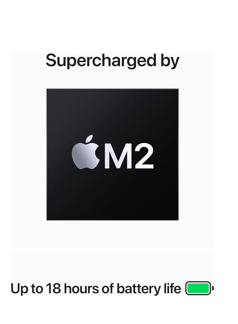 Apple - MacBook Air 15-inch Display, Apple M2 Chip 8-Core CPU 10-Core GPU Processor/16GB RAM/512GB SSD/Intel UHD Graphics English Midnight - Image 1