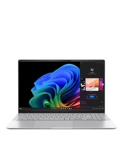 ASUS Vivobook S15 S5507QA Snapdragon X Elite X1E 78 100 (Upgraded Version) Laptop, Qualcomm Adreno GPU/32GB Ram /1TB SSD/ Intel UHD Graphics/ Windows 11 Home/ English/Arabic Cool Silver